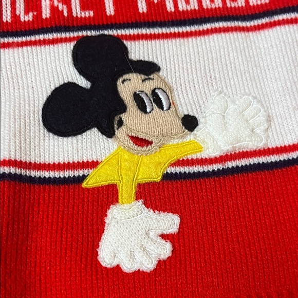 Vintage 80s Disney Red and Navy Mickey Mouse Kids Matching Set - Picture 3 of 9